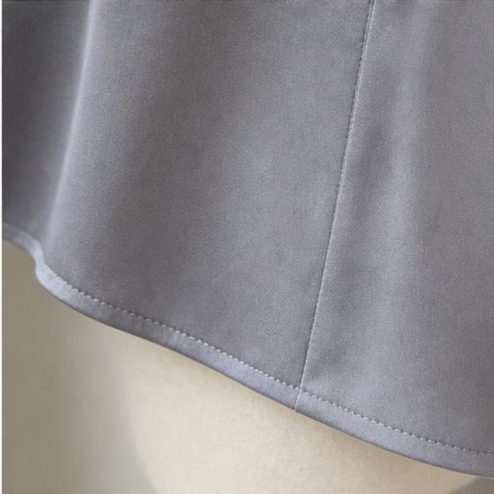 Gray Button Blouse - Picture 6 of 6
